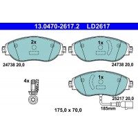 13.0470-2617.2 ATE Комплект гальмівних колодок дисковий гальм