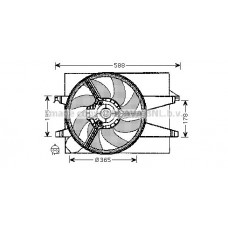 FD7542 AVA QUALITY COOLING Вентилятор охолодження двигуна