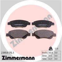 23959.175.1 ZIMMERMANN Комплект гальмівних колодок дисковий гальм
