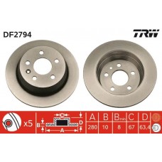 DF2794 TRW Гальмівний диск