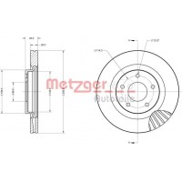 6110753 METZGER Гальмівний диск