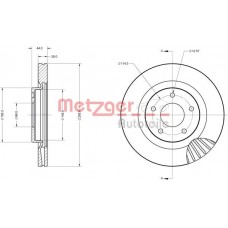 6110753 METZGER Гальмівний диск