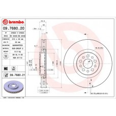 09.7680.20 BREMBO Гальмівний диск