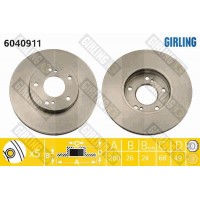 6040911 GIRLING Гальмівний диск