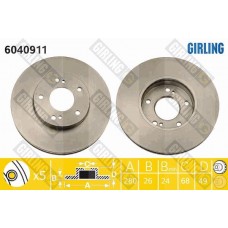 6040911 GIRLING Гальмівний диск