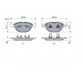0 986 494 955 BOSCH Комплект гальмівних колодок дисковий гальм