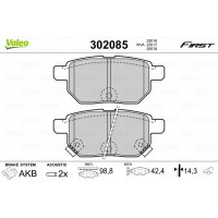 302085 VALEO Комплект гальмівних колодок дисковий гальм
