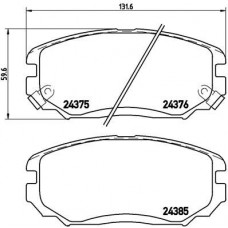 P 30 038 BREMBO Комплект гальмівних колодок дисковий гальм