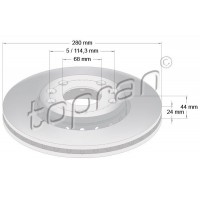 701 100 TOPRAN Гальмівний диск