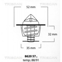 8620 5791 TRISCAN Термостат охолоджувальна рідина