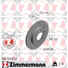 100.1248.52 ZIMMERMANN Гальмівний диск