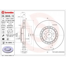 09.9848.11 BREMBO Гальмівний диск
