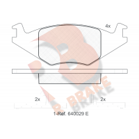 RB0461 R BRAKE Комплект гальмівних колодок дисковий гальм