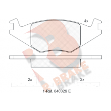 RB0461 R BRAKE Комплект гальмівних колодок дисковий гальм
