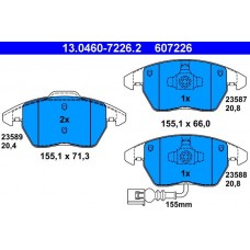 13.0460-7226.2 ATE Комплект гальмівних колодок дисковий гальм
