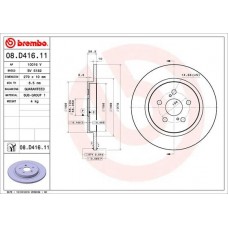 08.D416.11 BREMBO Гальмівний диск