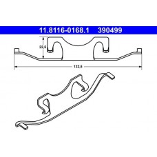 11.8116-0168.1 ATE Пружина, Гальмівний супорт