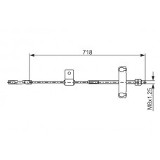 1 987 482 877 BOSCH Тросик, cтояночный тормоз
