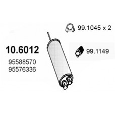 10.6012 ASSO Середній глушник вихлопних газів
