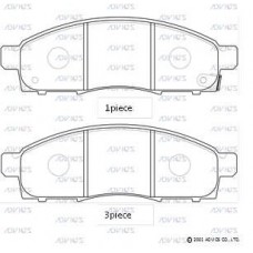 SN959P ADVICS Комплект гальмівних колодок дисковий гальм