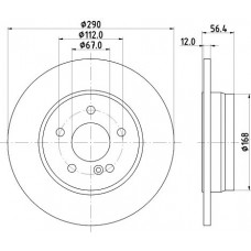 8DD 355 105-951 HELLA Гальмівний диск