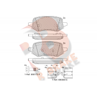 RB2405 R BRAKE Комплект гальмівних колодок дисковий гальм