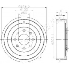 TA-0606 JAPANPARTS Гальмівний барабан