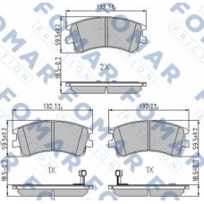 FO 924981 FOMAR Friction Комплект гальмівних колодок дисковий гальм