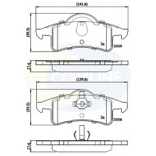 CBP01231 COMLINE Комплект гальмівних колодок дисковий гальм