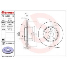 09.B520.11 BREMBO Гальмівний диск