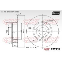 877221 MAXTECH Гальмівний диск