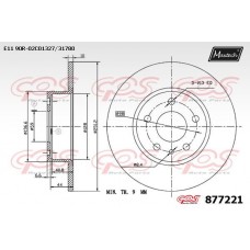 877221 MAXTECH Гальмівний диск
