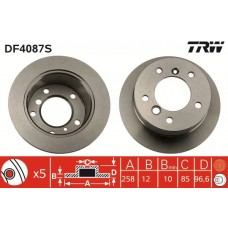 DF4087S TRW Гальмівний диск