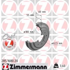 285.1680.20 ZIMMERMANN Гальмівний барабан