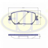 GBP088400 G.U.D. Комплект гальмівних колодок дисковий гальм