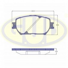 GBP088400 G.U.D. Комплект гальмівних колодок дисковий гальм