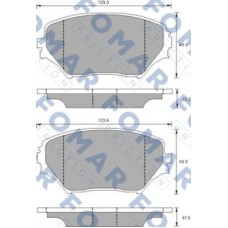 FO 905681 FOMAR Friction Комплект гальмівних колодок дисковий гальм