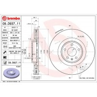 09.D937.11 BREMBO Гальмівний диск