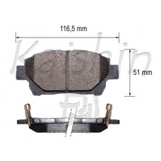 FK2283 KAISHIN Комплект гальмівних колодок дисковий гальм