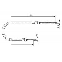1 987 482 233 BOSCH Тросик, cтояночный тормоз