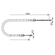 1 987 482 233 BOSCH Тросик, cтояночный тормоз