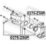 0276-Z50F FEBEST Поршень корпус скоби гальма