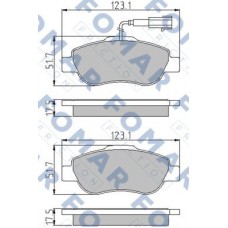 FO 856781 FOMAR Friction КомплеК т гальмівних колодок, дискове гальмо