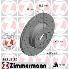 150.3451.52 ZIMMERMANN Гальмівний диск