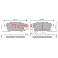 1170913 METZGER Комплект гальмівних колодок дисковий гальм