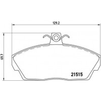 P 44 010 BREMBO Комплект гальмівних колодок дисковий гальм