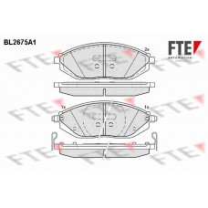 BL2675A1 FTE Комплект гальмівних колодок дисковий гальм