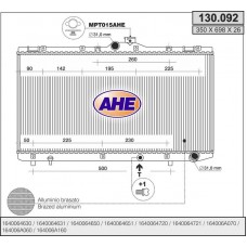 130.092 AHE Радіатор охолодження двигуна