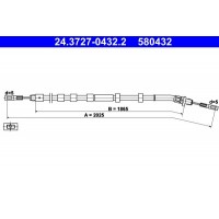 24.3727-0432.2 ATE Тросик, cтояночный тормоз