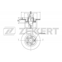 BS-5998BZ ZEKKERT Гальмівний диск